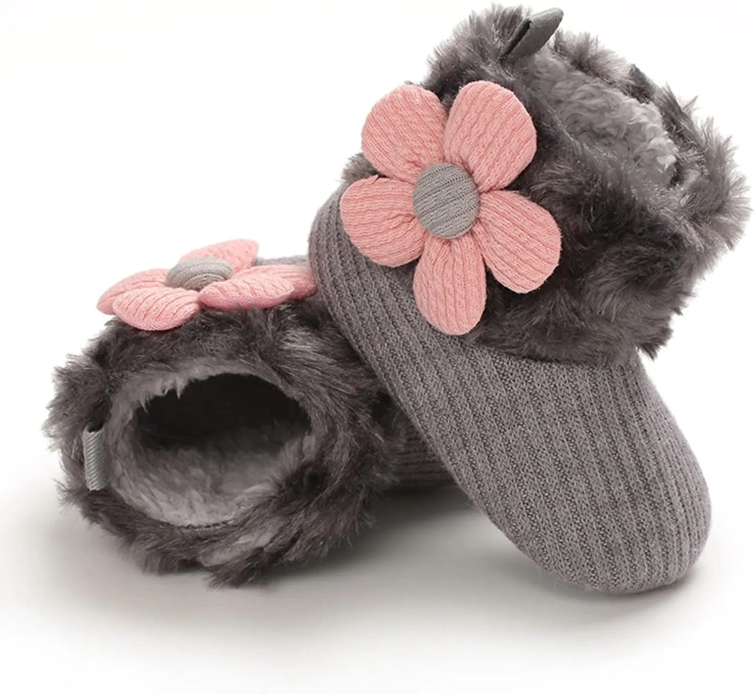 Baby Boy Girl Boots Newborn Shoes Winter Snow Bowknot Anti-Slip Soft Sole Warm Infant Toddler Prewalker Booties