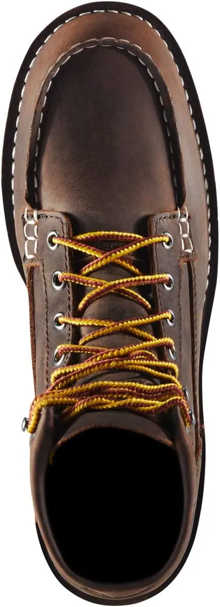 Danner 6 Bull Run Moc Toe Work Boots for Women - Durable Full-Grain Leather with Non Slip Wedge Outsole and 3-Density Cushion Footbed, EH Resistant
