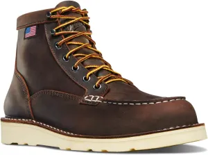 Danner 6 Bull Run Moc Toe Work Boots for Women - Durable Full-Grain Leather with Non Slip Wedge Outsole and 3-Density Cushion Footbed, EH Resistant