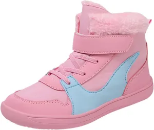 Kids High Top Sneakers Boys Girls Lightweight Comfort Barefoot Shoes Toddler Little/Big Kid Girls Dress Shoe Size 5