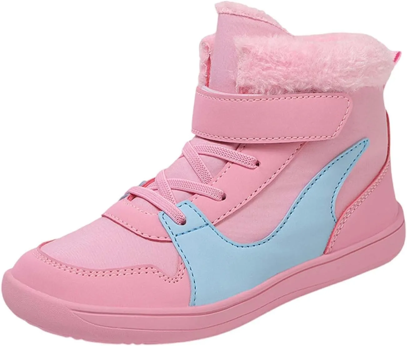 Kids High Top Sneakers Boys Girls Lightweight Comfort Barefoot Shoes Toddler Little/Big Kid Girls Dress Shoe Size 5
