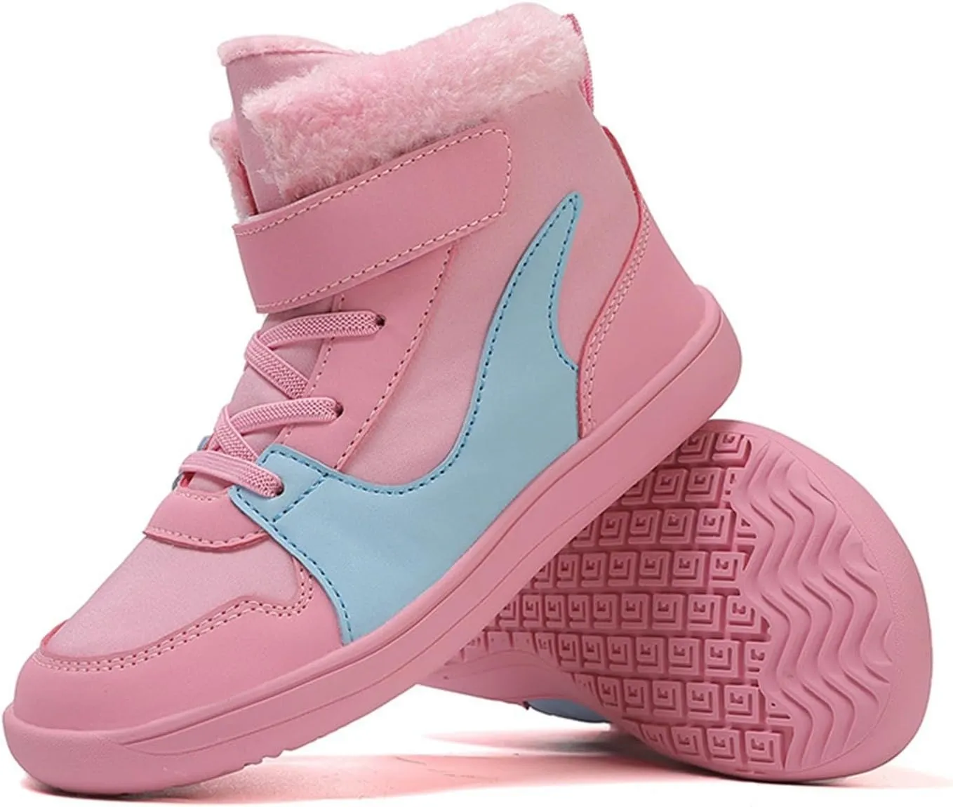 Kids High Top Sneakers Boys Girls Lightweight Comfort Barefoot Shoes Toddler Little/Big Kid Girls Dress Shoe Size 5