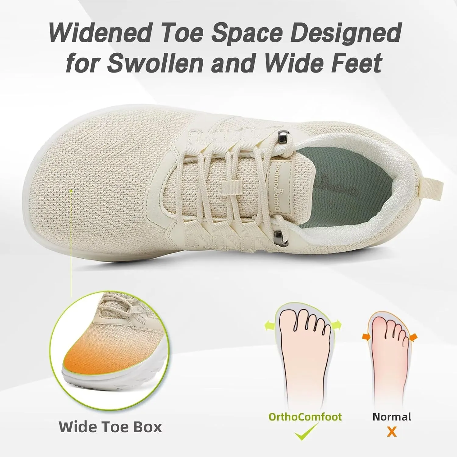 Men's Orthopedic Diabetic Wide Walking Shoes: Comfortable Plantar Fasciitis Fashion Sneakers with Arch Support, Casual Hammer Toes Swollen Tennis Work Sports Shoes for Heel and Foot Pain Relief