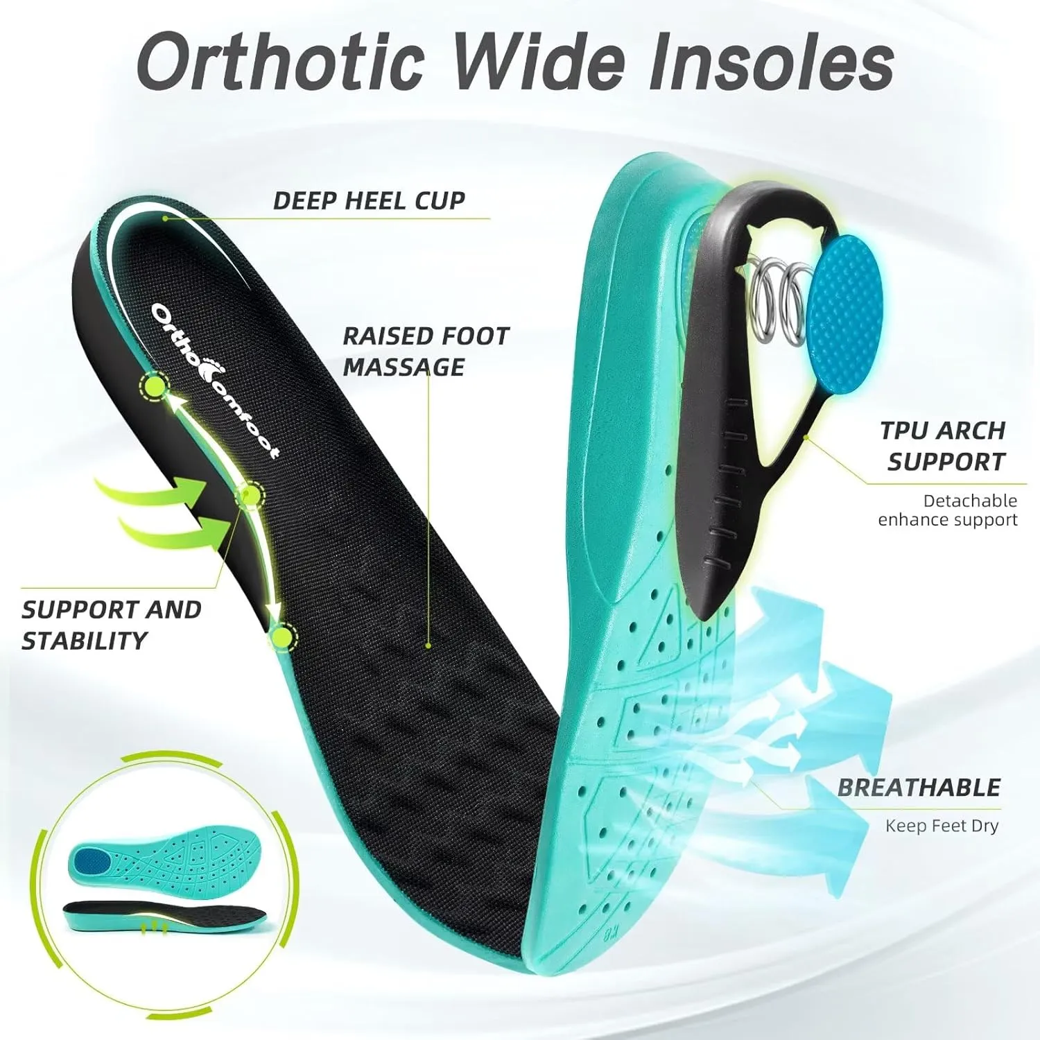 Men's Orthopedic Diabetic Wide Walking Shoes: Comfortable Plantar Fasciitis Fashion Sneakers with Arch Support, Casual Hammer Toes Swollen Tennis Work Sports Shoes for Heel and Foot Pain Relief