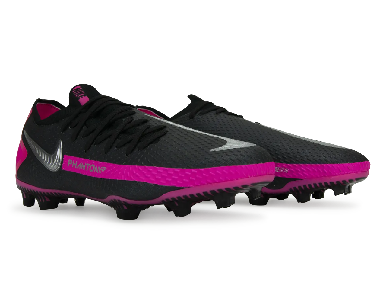 Nike Kids Phantom GT Pro FG Black/Metallic Silver