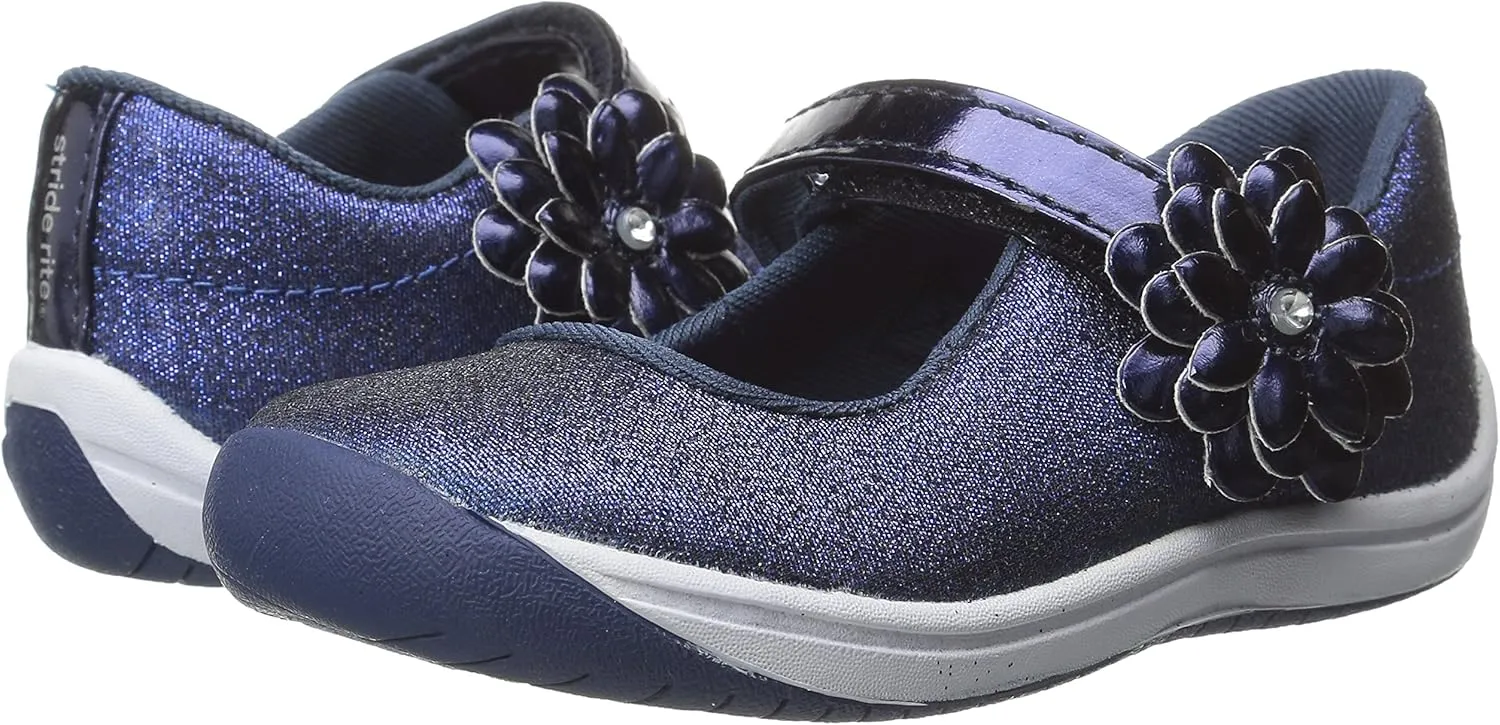 Stride Rite Haylie Mary Jane (Toddler/Little Kid), Silver, 8 Toddler