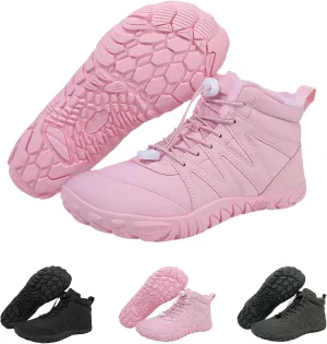 Winter Men's Women's Barefoot Shoes, Hiking Barefoot Winter Boots, Zero Drop Sole Trail Running Shoes Wide Toe Shoes
