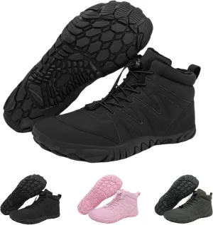 Winter Men's Women's Barefoot Shoes, Hiking Barefoot Winter Boots, Zero Drop Sole Trail Running Shoes Wide Toe Shoes